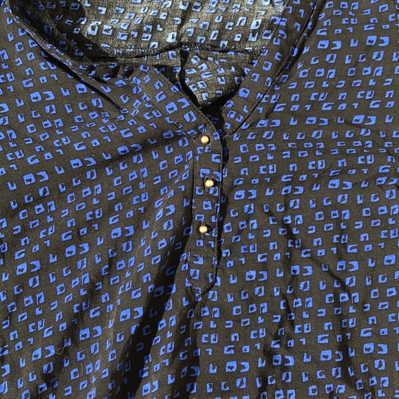 ❤️5/35$❤️ Gap BOHO print semi sheer Blouse - Picture 2 of 4